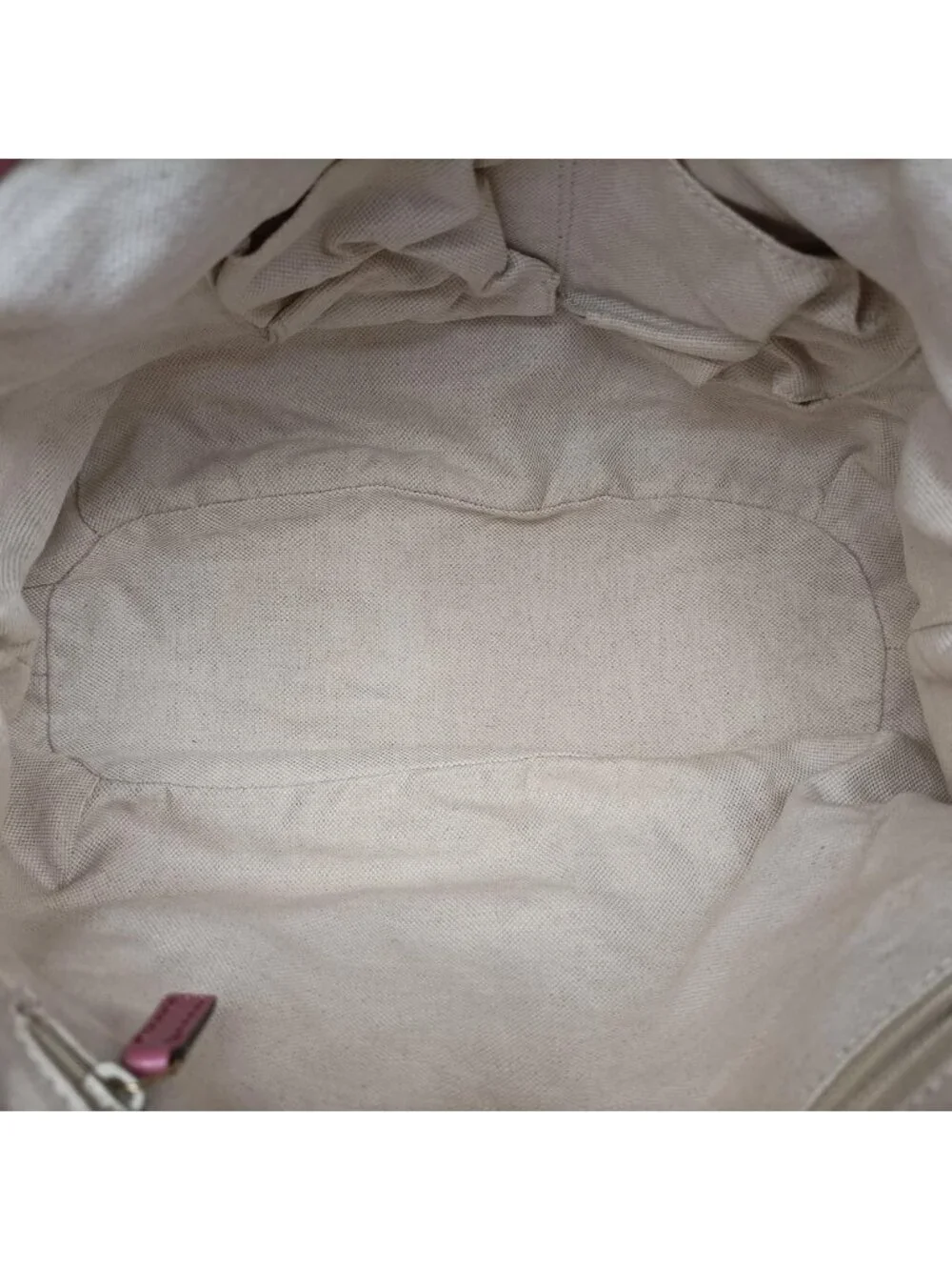 Gucci Sukey Beige Pink Canvas Leather Shoulder Bag